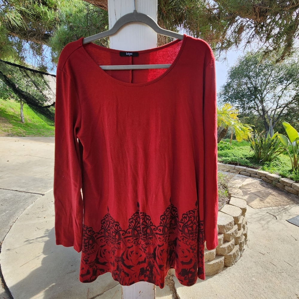 Lakshmi red long sleeved shirt